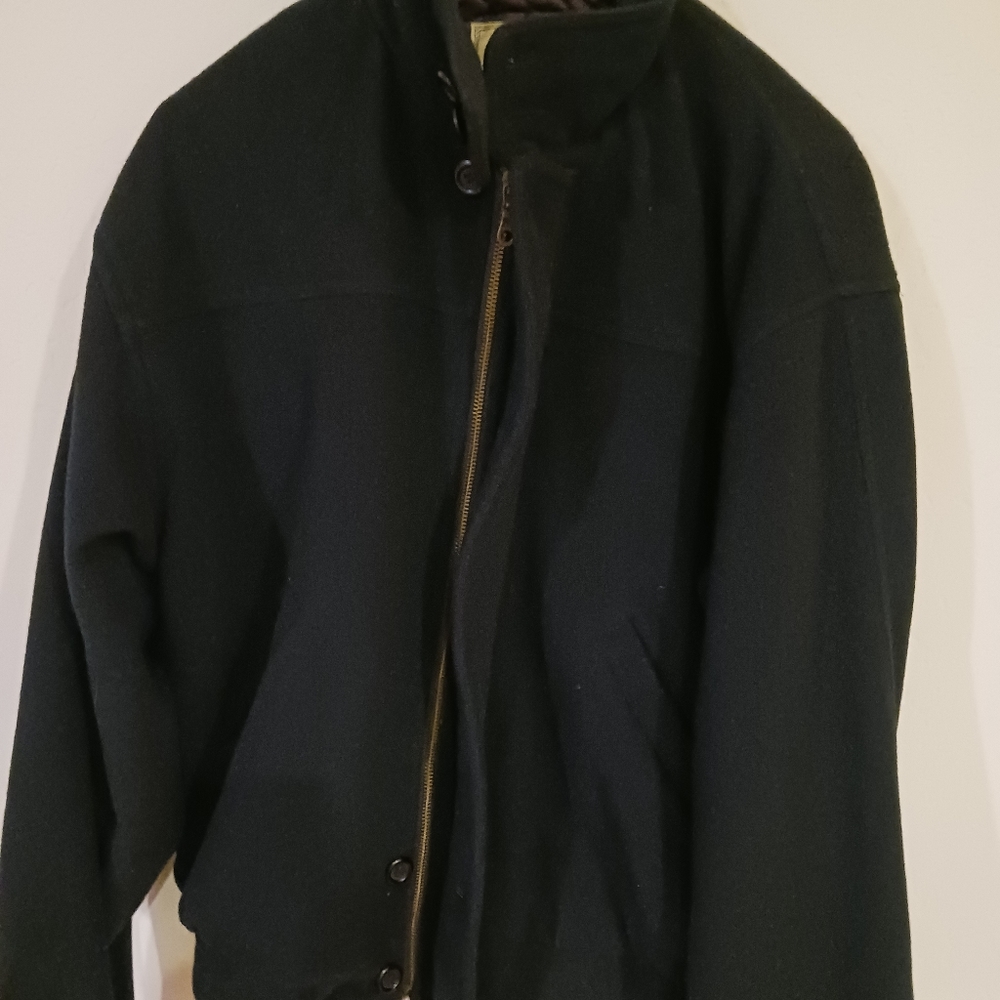 Aberdeen Collection men's wool Blend jacket 80 pct wool dark blue Size medium